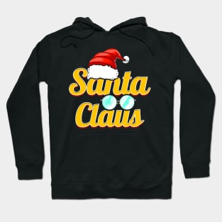 Santa Claus Logo Santas Hat And Glasses Christmas Hoodie